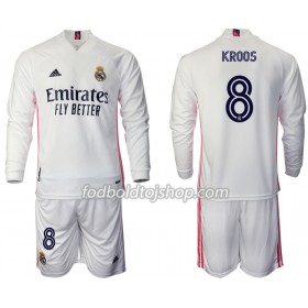 Real Madrid Toni Kroos 8 Børn Hjemme Fodboldsæt 2020-21 L/S (+ Korte bukser)